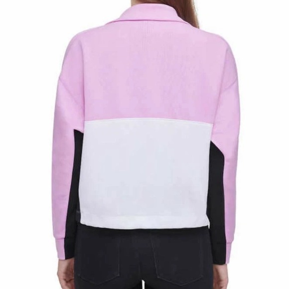 DKNY Women's 1/2 Zip‎ Pullover sweatshirt lightweight sporty Jacket Sz XL - Picture 2 of 12